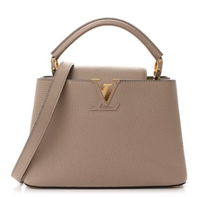 Louis Vuitton Taurillon Capucines BB Galet