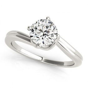 0.75 ctw Certified VS/SI Diamond Bypass Ring 18k White Gold