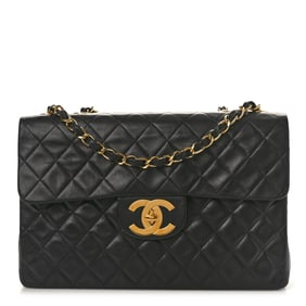 Chanel Lambskin Quilted XL Jumbo Single