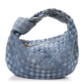Bottega Veneta Nappa Denim Effect Intrecciato