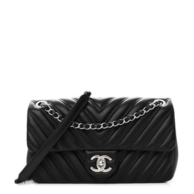 Chanel Lambskin Chevron Quilted Double Stitch