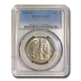 1937-D Walking Liberty Half Dollar MS-67