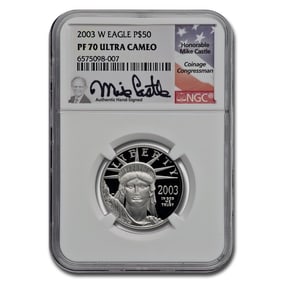 2003-W 1/2 oz Pf. American Platinum