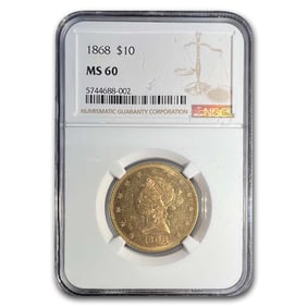 1868 $10 Liberty Gold Eagle MS-60