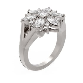 2.07 ctw Diamond Ring 18K White Gold