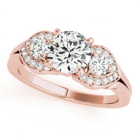 1.45 ctw VS/SI Diamond 3 Stone Ring 18k Rose Gold