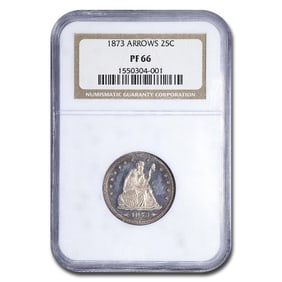 1873 Liberty Seated Quarter PF-66 NGC
