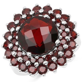 9.90 CT Genuine Garnet 14K White