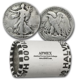1928-S Walking Liberty Halves 20-Coin Roll