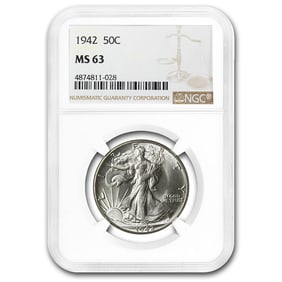 1942 Walking Liberty Half Dollar MS-63