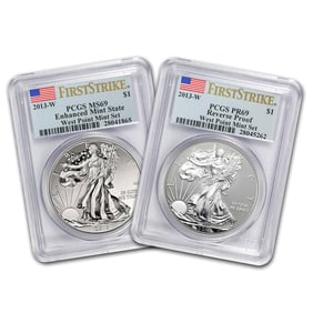 2013 2-Coin Silver Eagle Set MS/PR-69