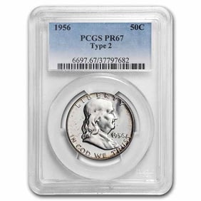 1956 Franklin Half Dollar Type-II PR-67