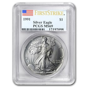 1991 American Silver Eagle MS-69 PCGS