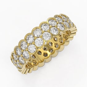 3.5 ctw Diamond Designer Eternity Ring 18K Yellow Gold
