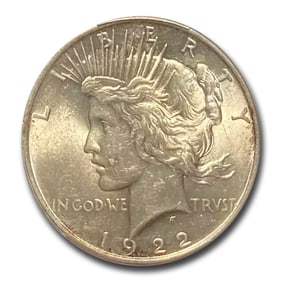 1922 Peace Dollar AU-58 PCGS (VAM