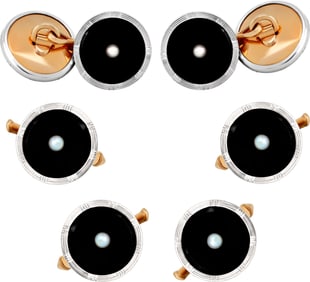 Art Deco Cufflinks & 4 Tuxedo