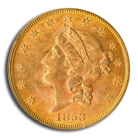 1853 $20 Liberty Gold Double Eagle