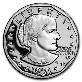 1981-S SBA 20-Coin Roll Proof (Type-1)