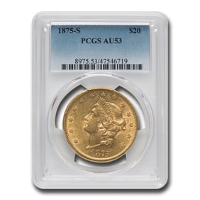1875-S $20 Liberty Gold Double Eagle