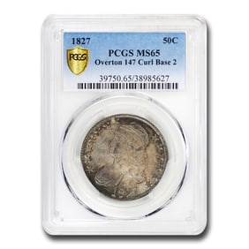 1827 Bust Half Dollar MS-65 PCGS