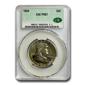 1950 Franklin Half Dollar PR-67 CACG