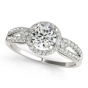 1.25 ctw Certified VS/SI Diamond Halo Ring 18k White Gold