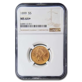 1899 $5 Liberty Gold Half Eagle