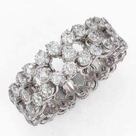4.2 ctw Diamond Designer Ring 18K White Gold