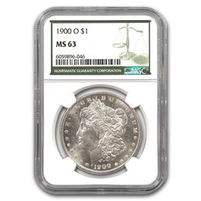 1900-O Morgan Dollar MS-63 NGC (Green