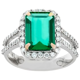 Designer Signed "Haridra- NY" emerald and