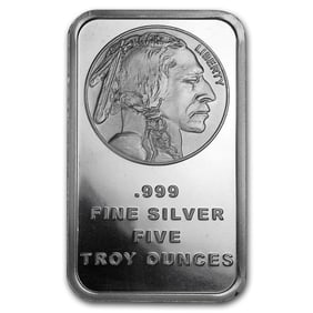 5 oz Silver Bar - Buffalo