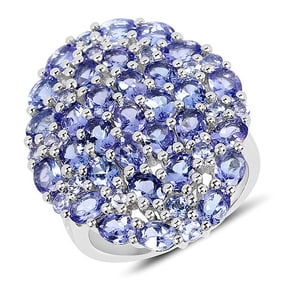 5.90 CT Genuine Tanzanite 14K White