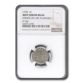 1978 Lincoln Cent MS-66 NGC (Struck