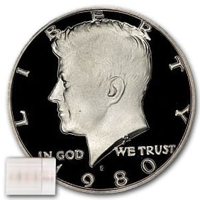1980-S Kennedy Half Dollar 20-Coin Roll