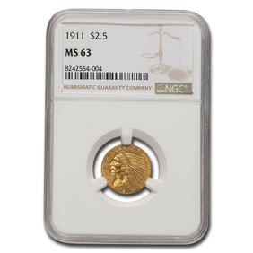 1911 $2.50 Indian Gold Quarter Eagle