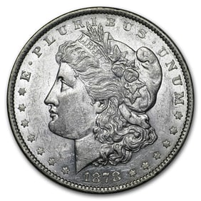 1878 Morgan Dollar 7 Tailfeathers Rev