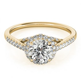 1.5 ctw Certified VS/SI Diamond Halo Ring 18k Yellow Gold
