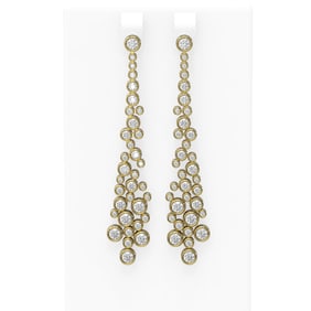 3.83 ctw Diamond Earrings 18K Yellow Gold