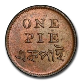1831 India Pie MS-63 PCGS (Brown)
