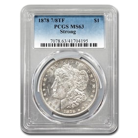 1878 Morgan Dollar 7/8 TF MS-63