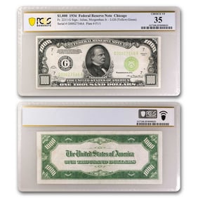 1934 (G-Chicago) $1,000 FRN Choice VF-35