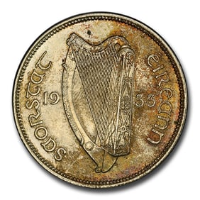 1933 Ireland Silver Florin MS-64 PCGS