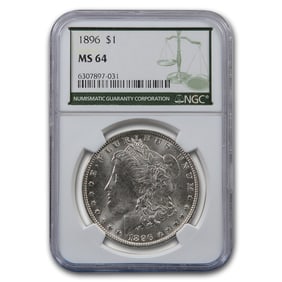 1896 Morgan Dollar MS-64 NGC (Green