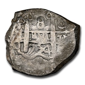 1754-P Bolivia Silver 8 Reales Cob