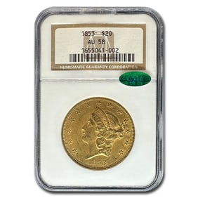 1853 $20 Liberty Gold Double Eagle