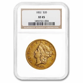 1852 $20 Liberty Gold Double Eagle