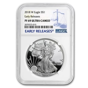 2018-W Proof American Silver Eagle PF-69