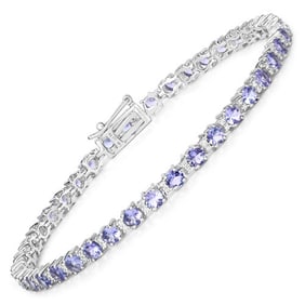 4.40 CT Genuine Tanzanite and White