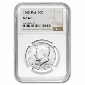 1965 Kennedy Half Dollar SMS MS-67