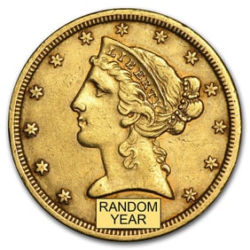 1839-1866 $5 Liberty Gold Half Eagle
